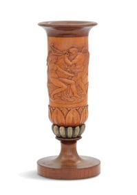 Grand Tour Carved Hardwood Vase