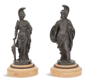 Bronze and Marble Figures of Mars and Juno