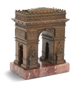 French Grand Tour Bronze and Marble Arch