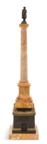Grand Tour Marble and Bronze Vendome Column