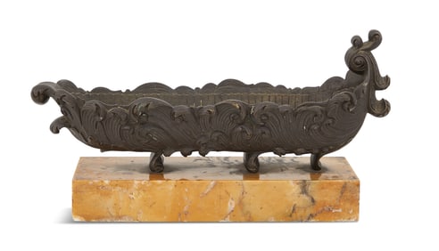 Grand Tour Bronze and Marble Bowl