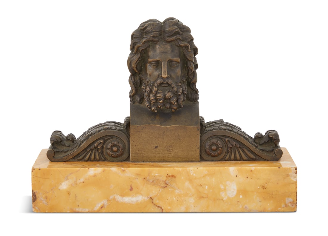 Grand Tour Bronze and Marble Paperweight (1 of 2)