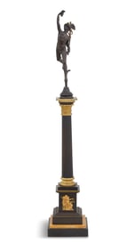 Grand Tour Bronze and Marble Figure of Mercury