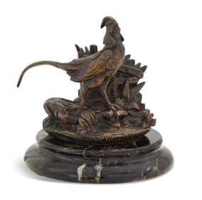 Grand Tour Bronze and Marble Match Holder