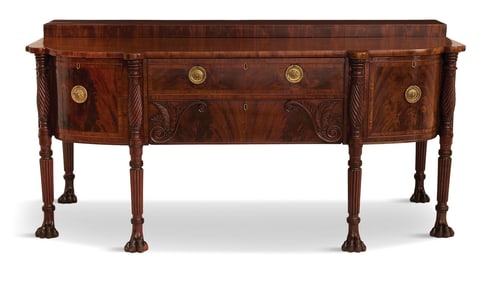 Fine Irish Regency Mahogany Sideboard