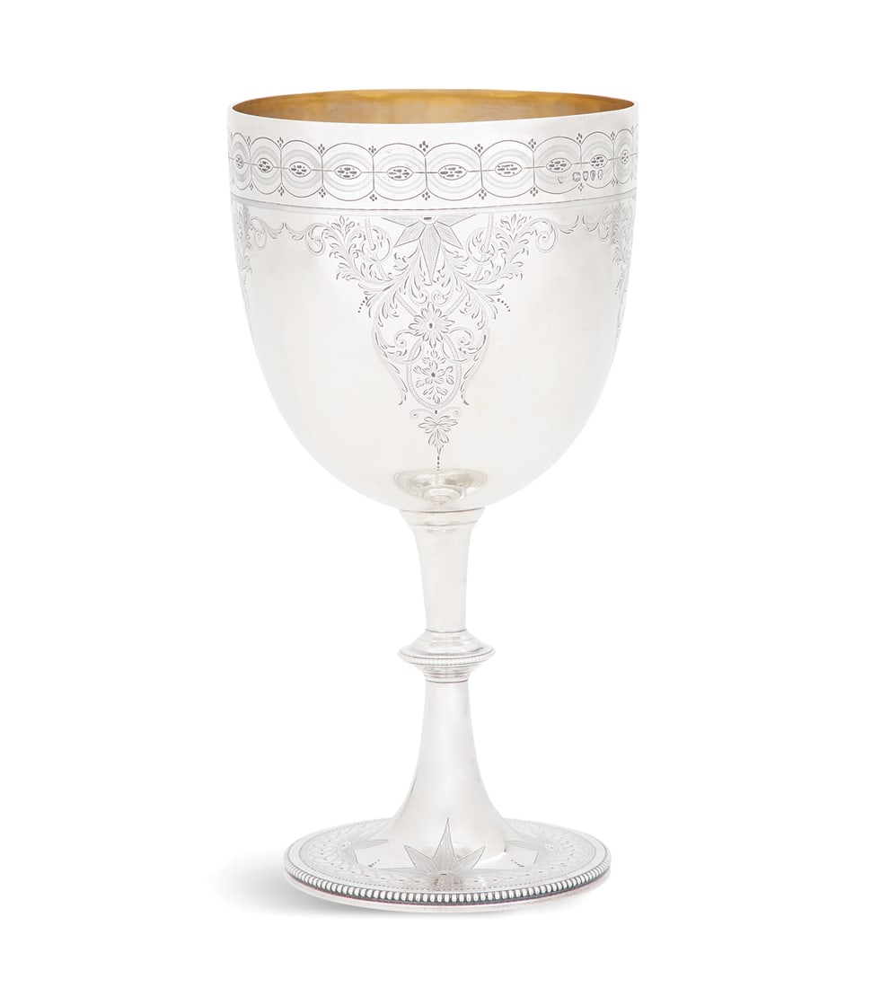 Large Victorian Sterling Silver Goblet (1 of 2)