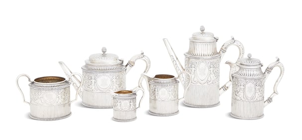 Rothschild Victorian Sterling Silver Tea Service