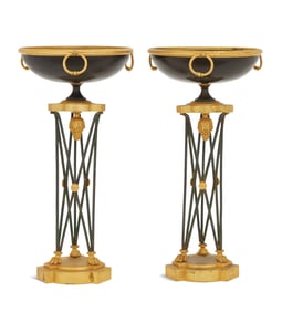 Pair of English Bronze Dore et Patine Atheniennes