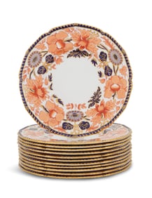 Set of Twelve Royal Crown Derby Dinner Plates