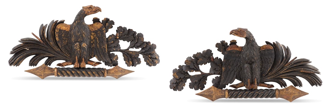 Pair of Regency-Style Parcel-Giltwood Eagles (1 of 5)