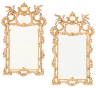 English Giltwood Pier Mirrors in the Rococo Taste