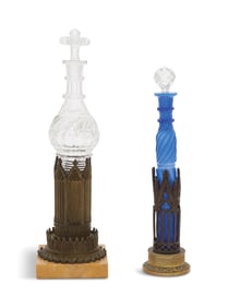 Bronze, Glass and Marble Perfume Bottles