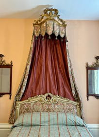 King Size Headboard, Corona and Draperies