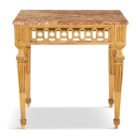 Italian Giltwood and Marble-Top Center Table