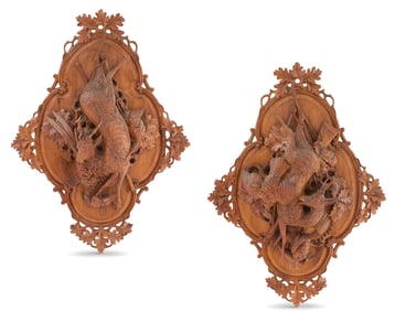 Black Forest "Nature Morte" Walnut Plaques