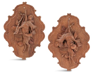 Black Forest "Nature Morte" Walnut Plaques