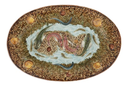 Large French Palissy Majolica Dish