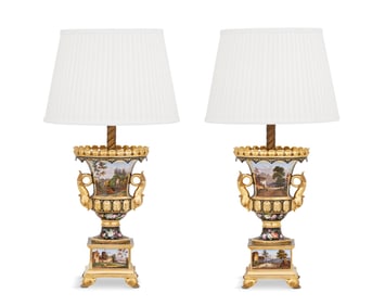 Attractive Pair of Paris Porcelain Vases