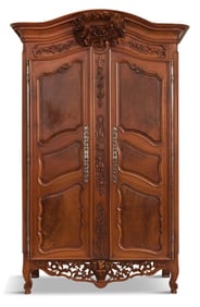 Provincial Louis XVI Walnut Wedding Armoire
