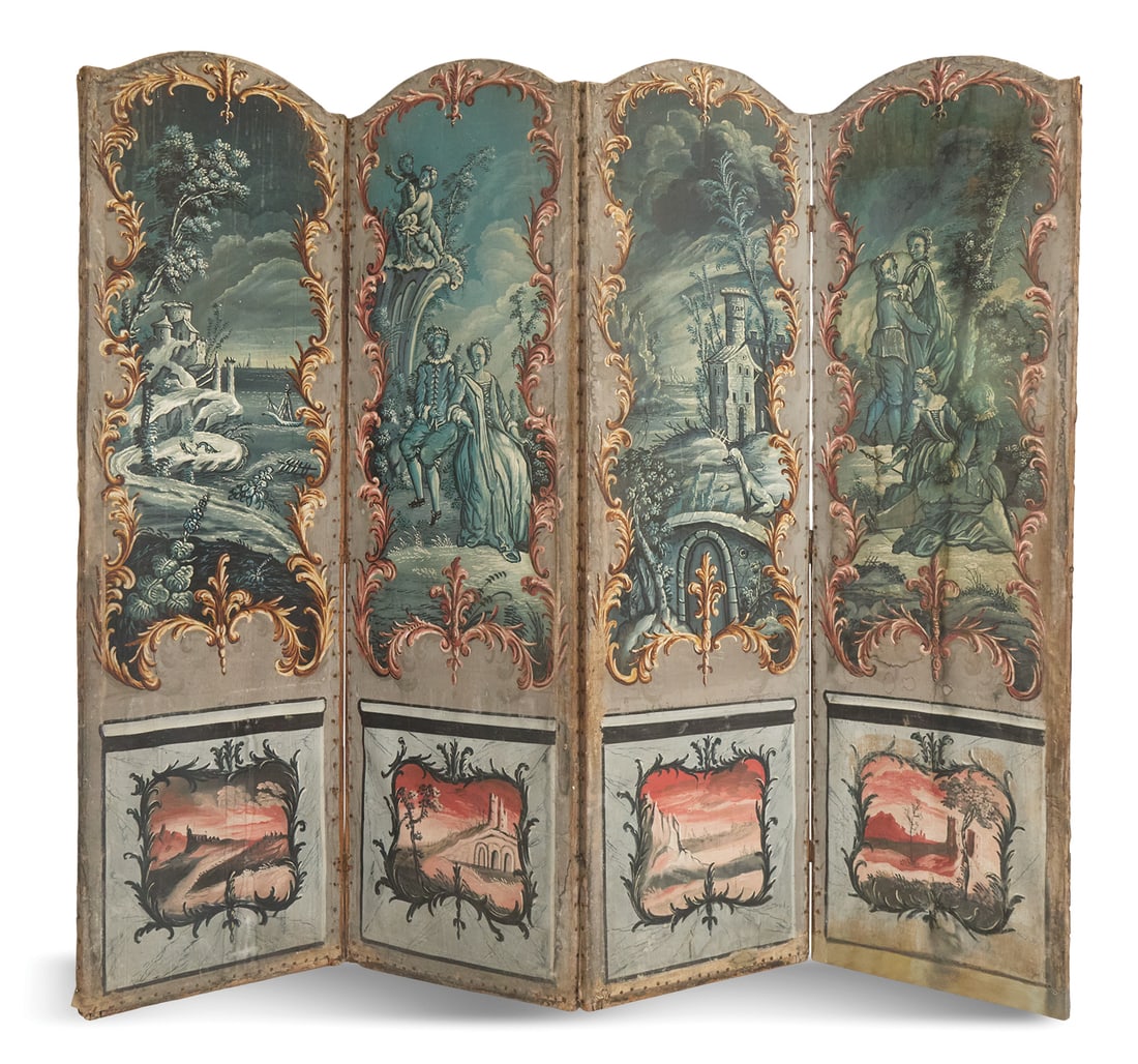 French Rococo Four-Panel Screen (1 of 6)