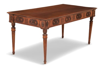 Louis XVI Walnut Bureau Plat