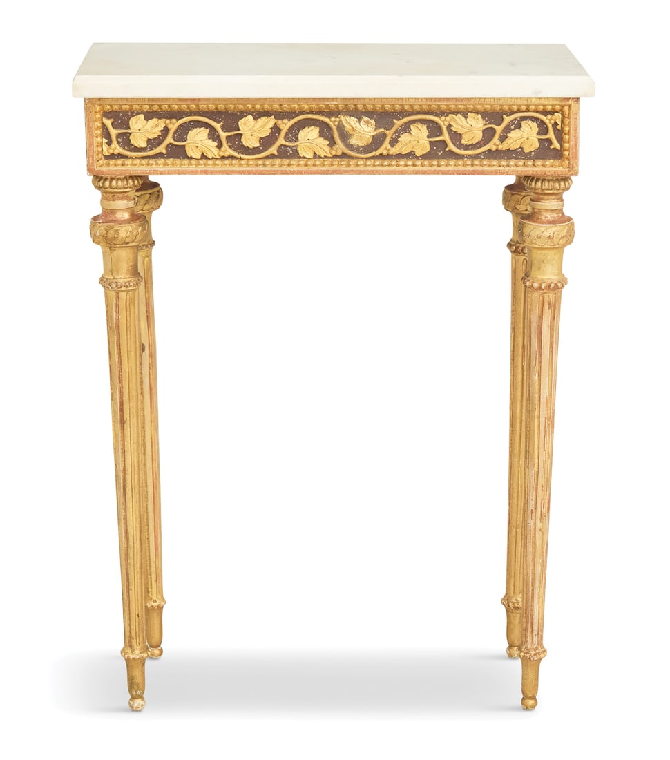 French Giltwood and Marble-Top Side Table (1 of 3)