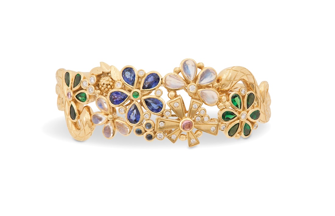 Temple St. Clair Gem-Set Cuff Bracelet (1 of 2)