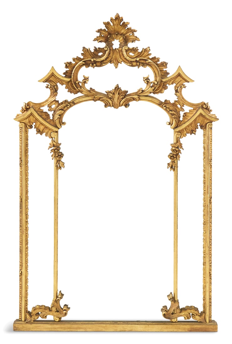 French Belle Epoque Giltwood Overmantel Mirror (1 of 2)