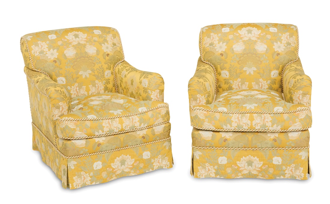 Pair of "Schwartz Paris" Labeled Club Chairs (1 of 2)