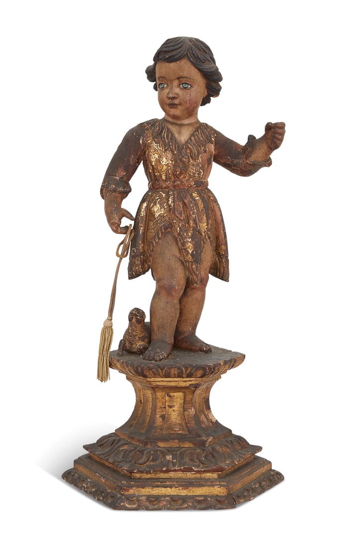 Italian Baroque Carved and Painted Putto (1 of 6)