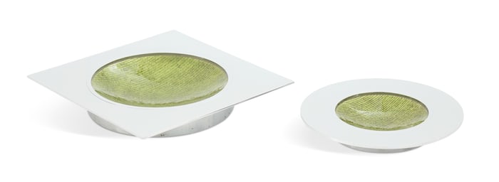 Two Studio del Campo Steel and Enamel Bowls