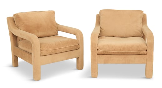 Pair of Sherrill Post-Modern Armchairs