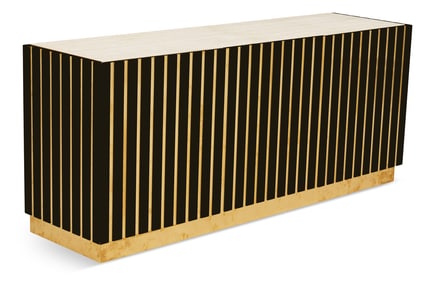 Custom Italian Brutalist-Style Credenza