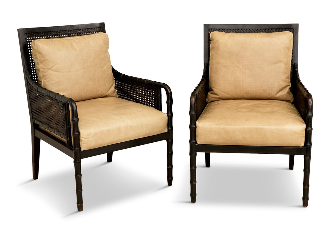 Pair of Palecek Regency-Style Armchairs (1 of 3)