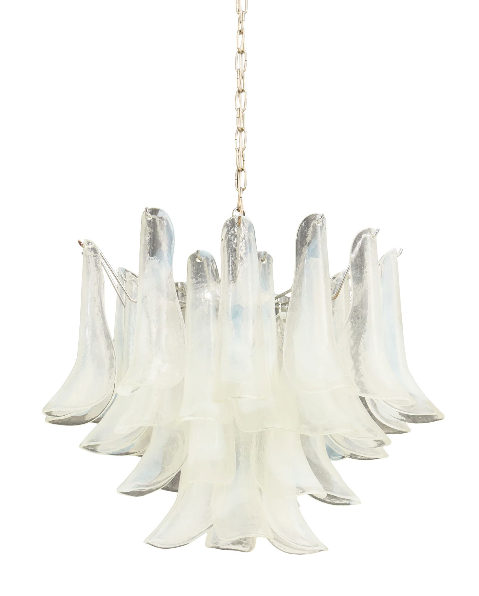 Murano Glass and Chrome Chandelier (1 of 2)