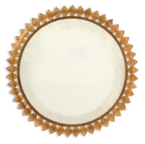 Contemporary Gilt-Metal "Sunflower" Mirror