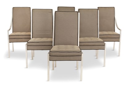 Six Contemporary Aluminum Framed Chairs