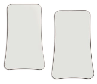 Pair of Contemporary Bronze Mirrors