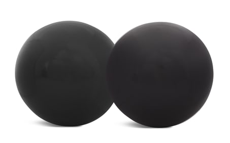 Pair of Large Decorative Wooden Spheres