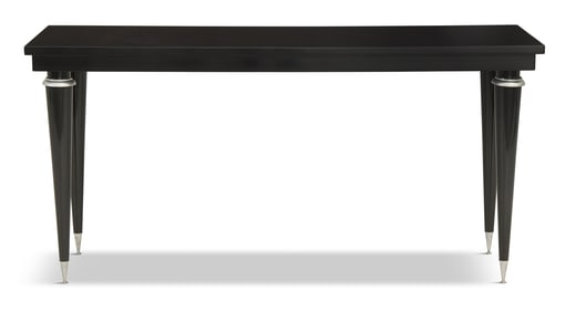 Ebonized Wood and Aluminum Console