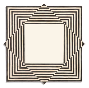 Zanzibar Bone and Ebony Beveled Glass Mirror