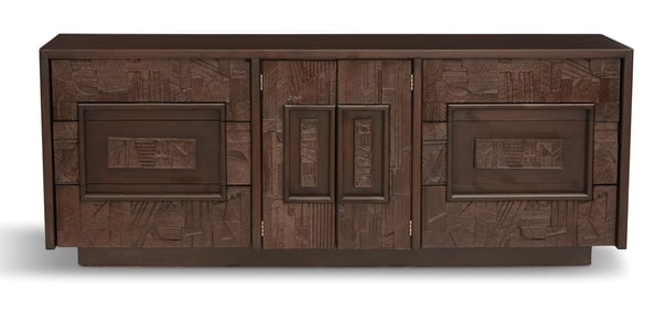 Lane Brutalist Carved Dresser