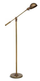 Brushed Brass Pharmacy-Style Floor Lamp