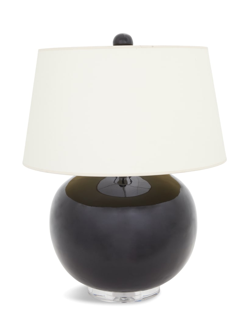 Contemporary Black Acrylic Table Lamp (1 of 2)