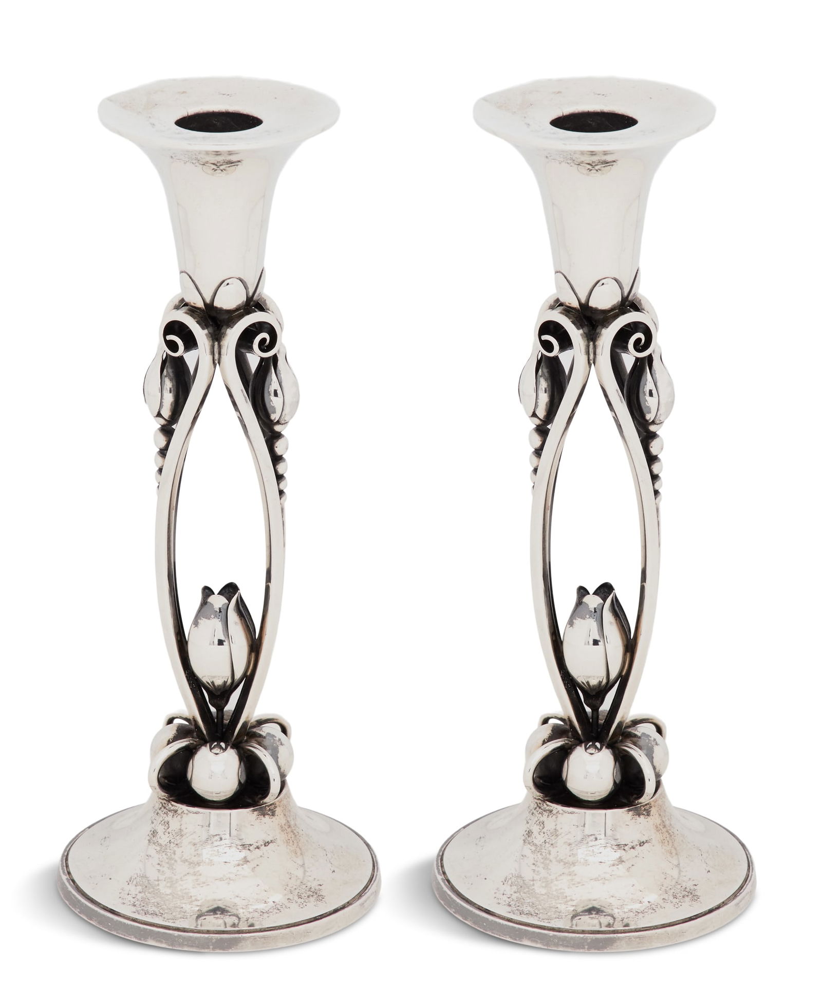 Pair of Alphonse LaPaglia Silver Candlesticks (1 of 3)
