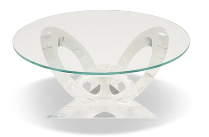 Mikhail Loznikov Acrylic and Glass Cocktail Table
