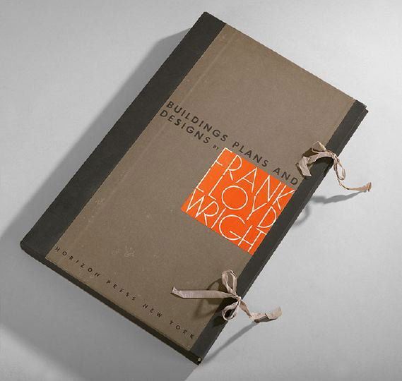 Frank Lloyd Wright (1867-1959): Frank Lloyd Wright (1867-1959), Buildings Plans and Designs, New York: Horizon Press, 1963, number 385D of 2500, containing one hundred loose elephant folio plates of drawings and plans by Wright and