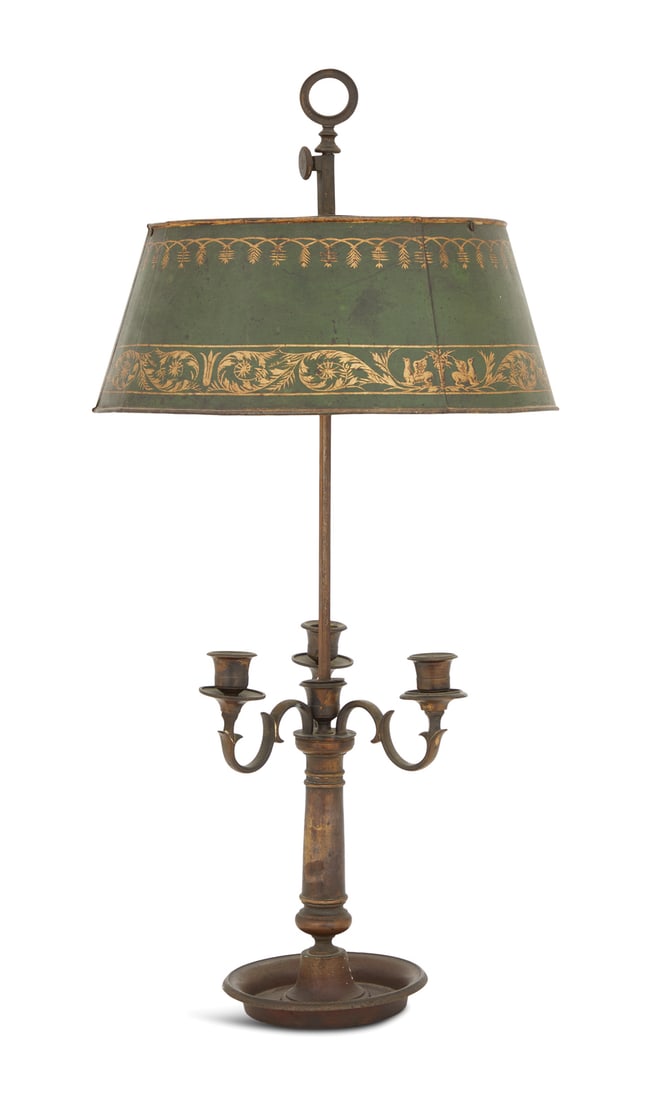 Rare Empire Tole and Brass Bouillote Lamp (1 of 2)