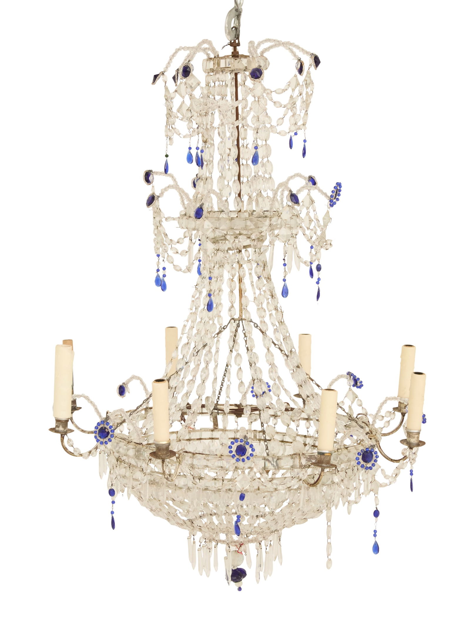 Northern Italian Crystal and Metal Chandelier (1 of 1)