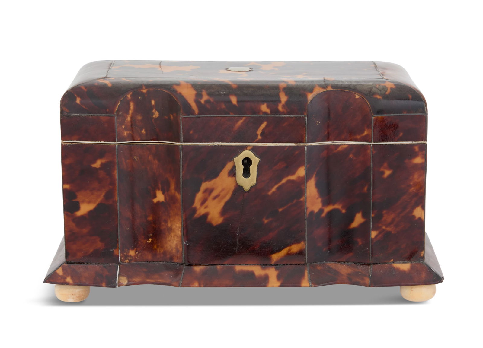 William IV Tortoiseshell Tea Caddy (1 of 4)